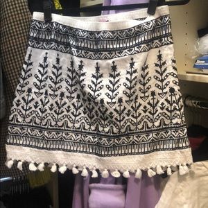 Calypso St. Barth white embroidered skirt